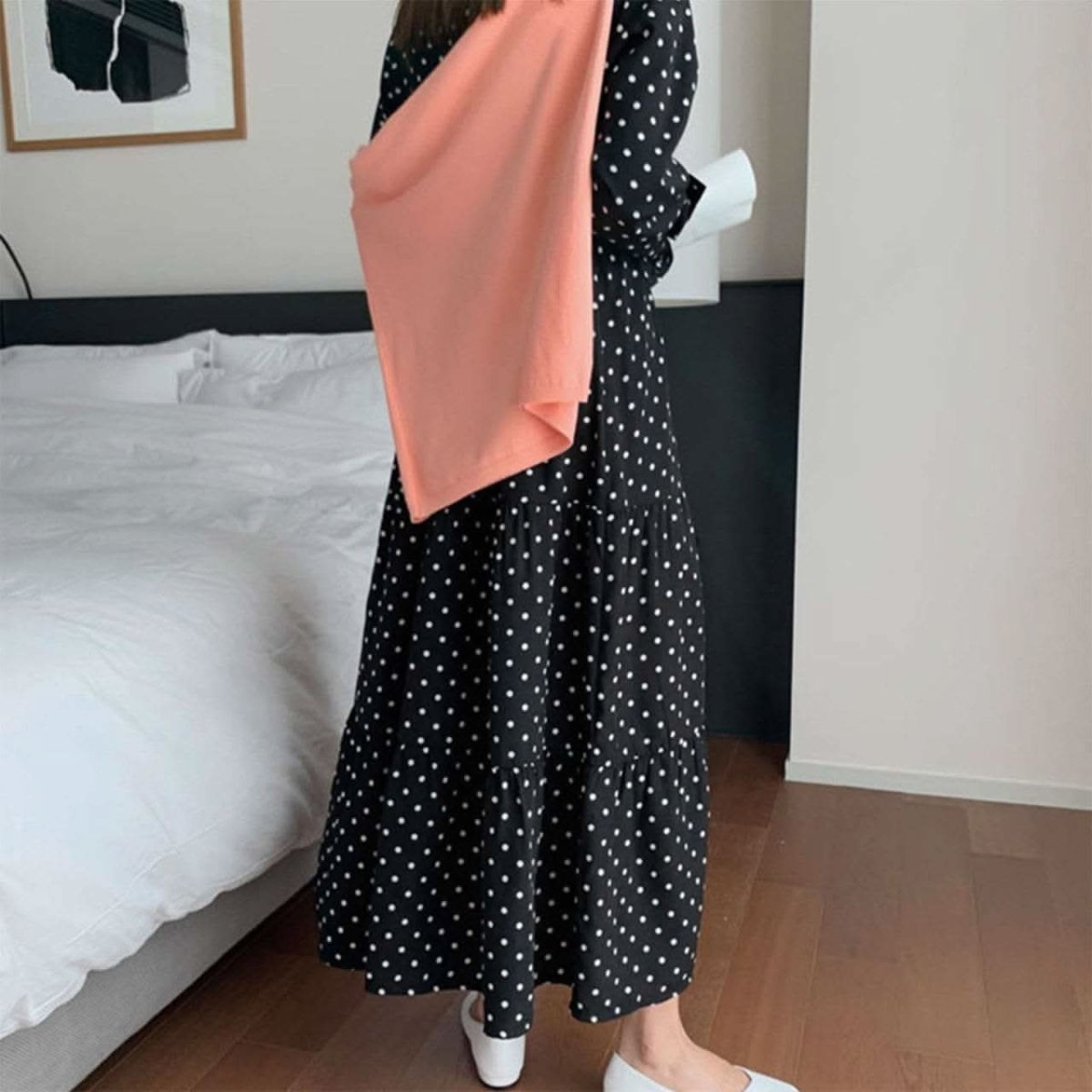 Vネック上品ドットタックフレアワンピース - select store mirror meVネック上品ドットタックフレアワンピース109742137mirror meselect store mirror me109742137S