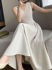 Vネックデザインピュアホワイトワンピース - select store mirror meVネックデザインピュアホワイトワンピース207105797mirror meselect store mirror me207105797S