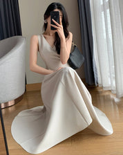 Vネックデザインピュアホワイトワンピース - select store mirror meVネックデザインピュアホワイトワンピース207105797mirror meselect store mirror me207105797S